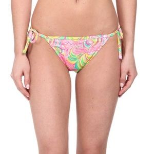 lilly pulitzer tie side string bikini bottoms size small